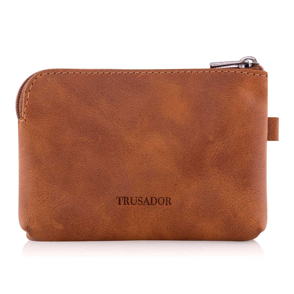 Milano Leather Wallet Pouch Purse Zipper Change Bag