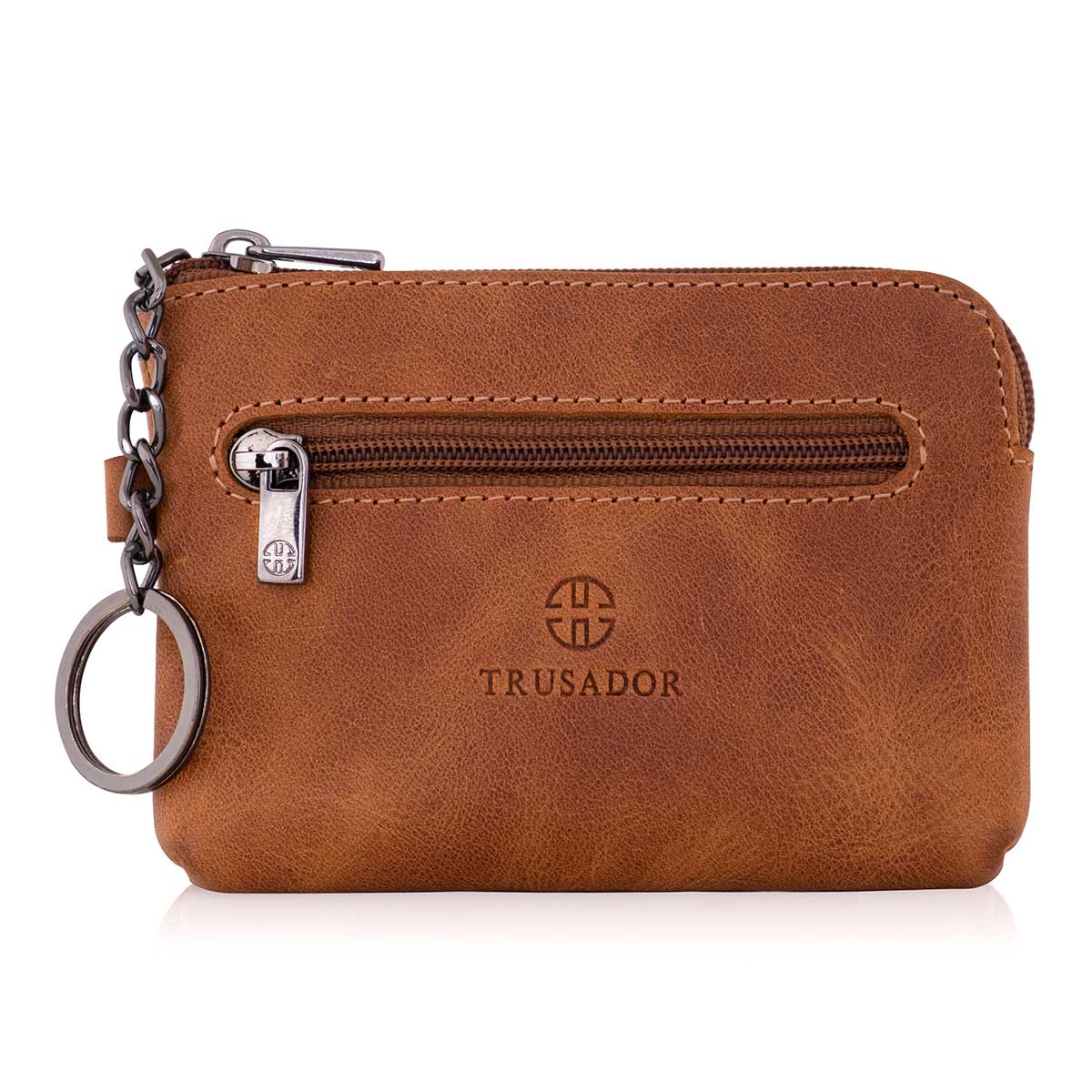 Milano Leather Wallet Pouch Purse Zipper Change Bag